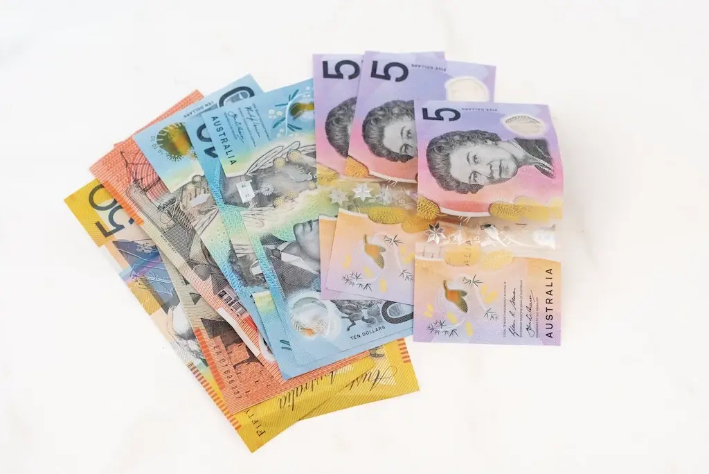 A stack of Australian dollars in cash.