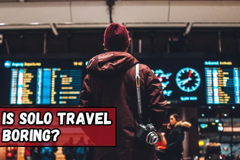 Is solo travel boring? A man travelling alone at the airport.