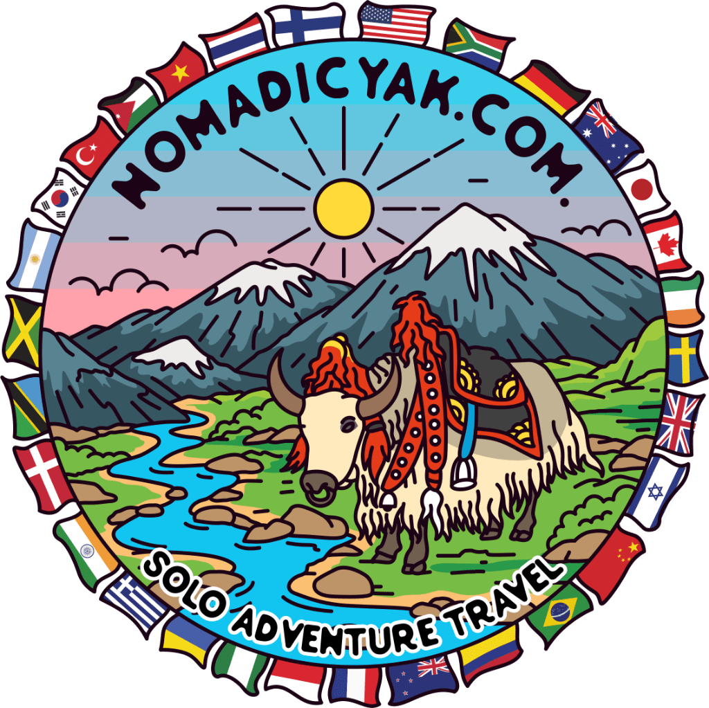 Nomadic Yak Solo Travel Logo Circular