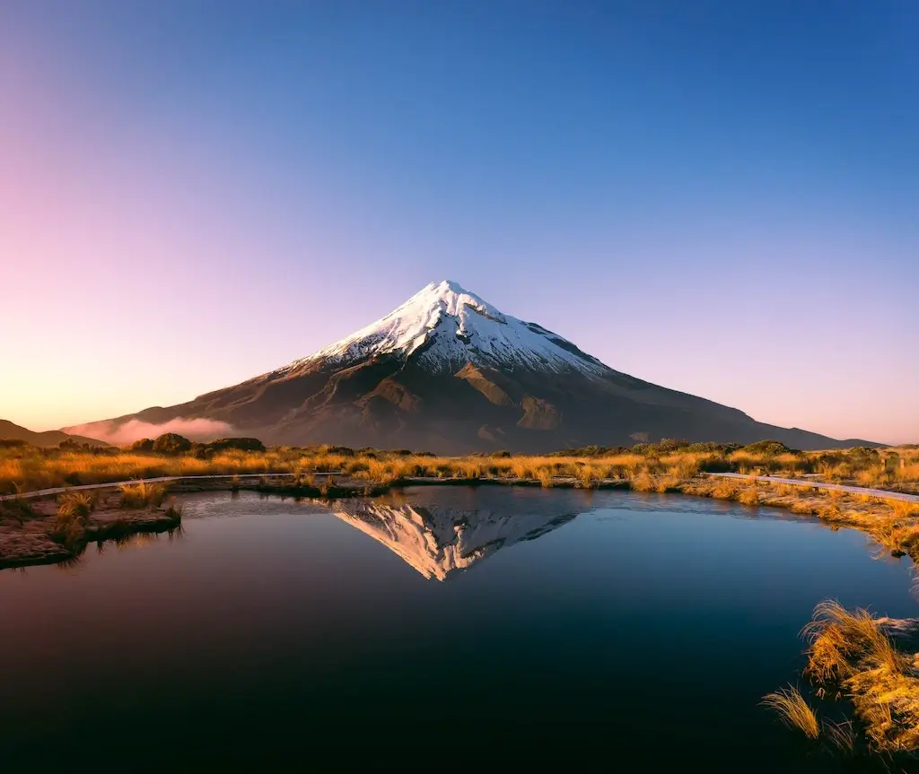 Mount Taranaki - beautiful New Zealand solo travel destination.