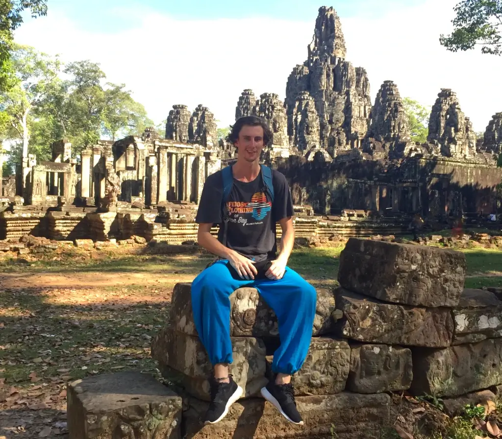 Harry on his first solo trip in Angkor Wat, Cambodia, South East Asia