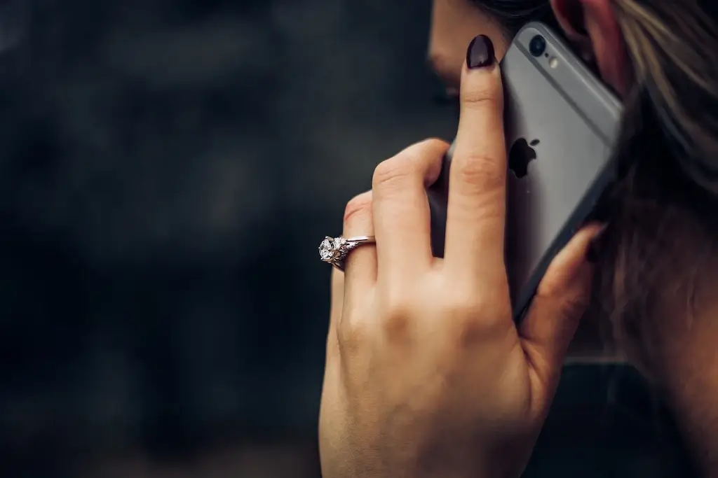 Married woman making phone call.