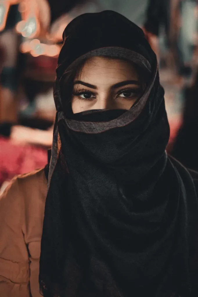 Islamic woman wearing a hijab.