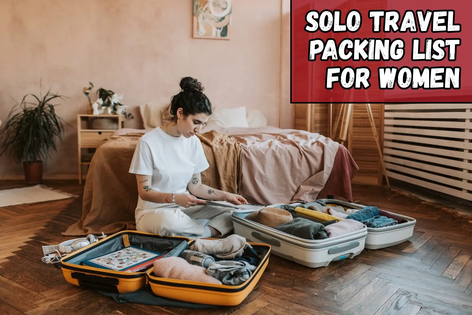 Banner: Solo travel packing list for females