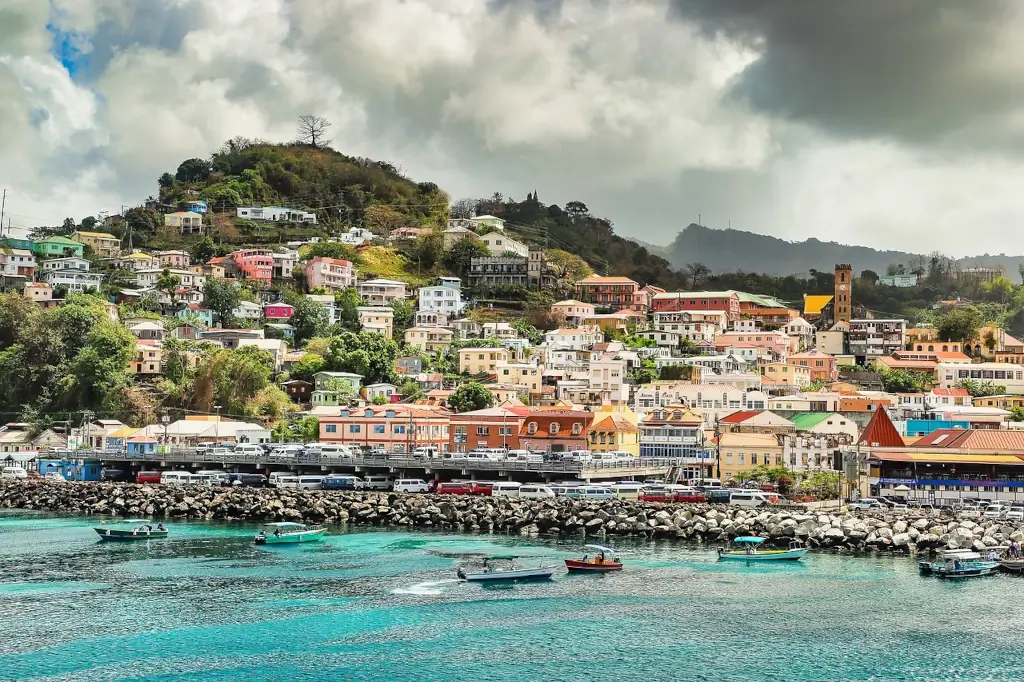 Coastal town in Grenada. 