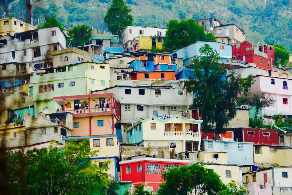Houses on the hillside in Port au Prince, Haiti. 