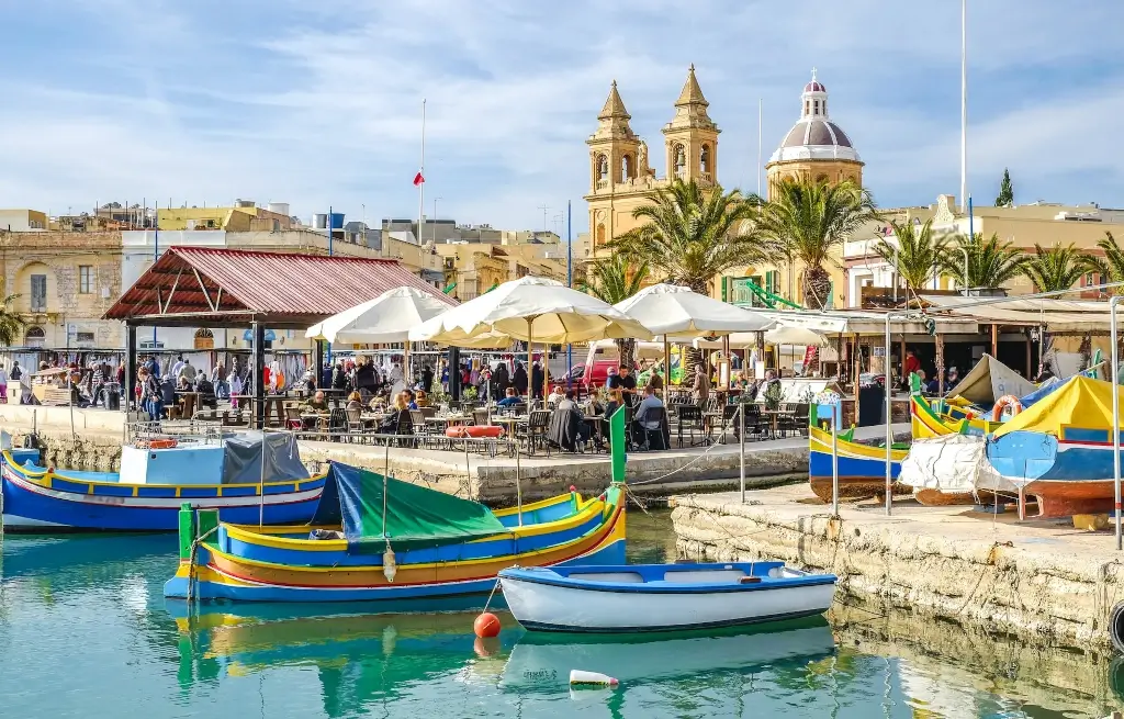 Fishing village of Marsaxlokk, Malta. 