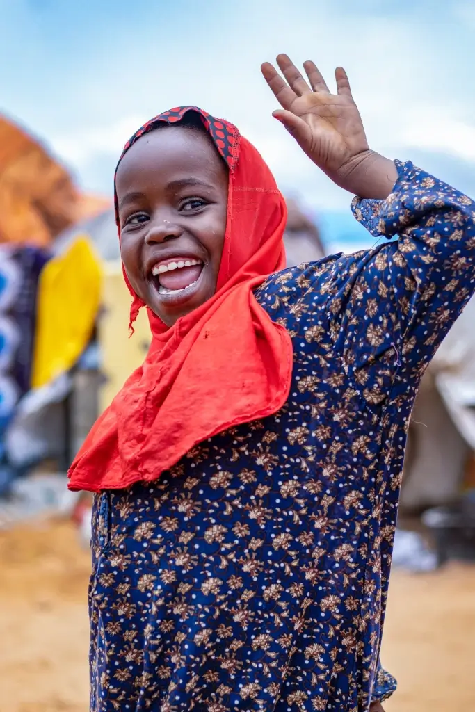 Girl smiling in Dayniile, Somalia. 